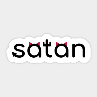 Satan red horns Sticker